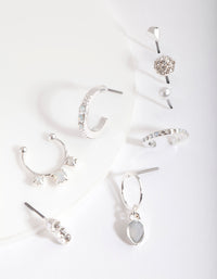 Silver Multi Stone Earring Pack - link has visual effect only