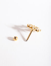 Gold Surgical Steel Marquise Sun Barbell - link has visual effect only