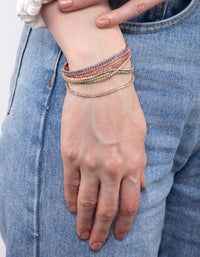 Rainbow Diamante Bracelet 6-Pack - link has visual effect only