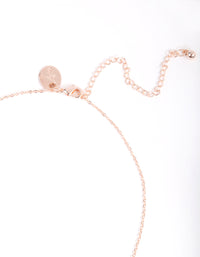 Rose Gold Cubic Zirconia Open Circle Necklace - link has visual effect only