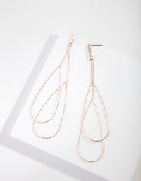 Rose Gold Double Teardrop Earrings - link has visual effect only