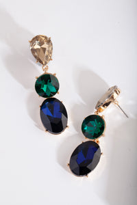 Gold Tripple Stone Drop Earrings - link has visual effect only