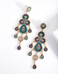 Antique Gold Bead Set Earrings - link has visual effect only