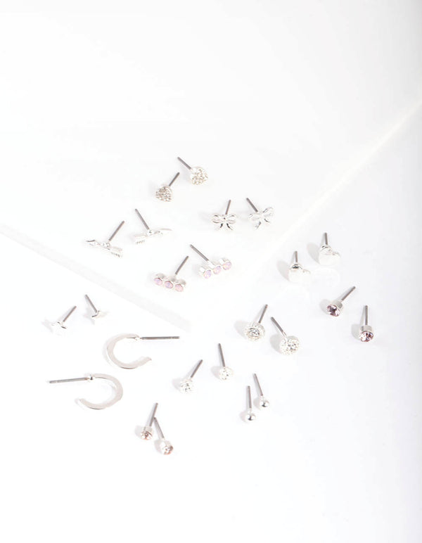 Silver Bow & Arrow Earring 12-Pack