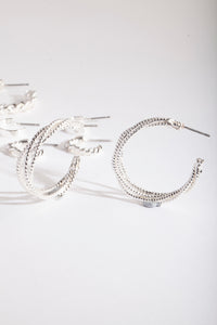 Silver Multi Twist Hoop Earring 6-Pack - link has visual effect only