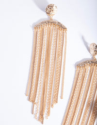 Gold Chain Fringe Drop Earrings - link has visual effect only