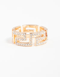 Gold Diamante Egyptian Ring - link has visual effect only