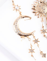 Gold Celestial Drop Earrings - link has visual effect only