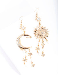 Gold Celestial Drop Earrings - link has visual effect only