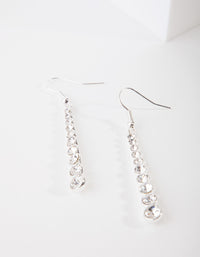 Silver Gradual Diamante Drop Earrings - link has visual effect only