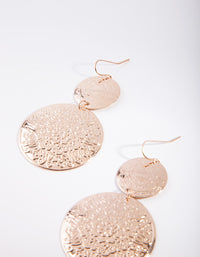 Gold Boho Oversized Disc Earrings - link has visual effect only