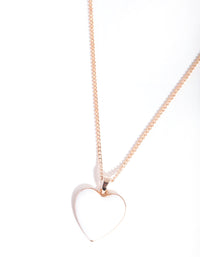 Rose Gold Enamel Heart Necklace - link has visual effect only