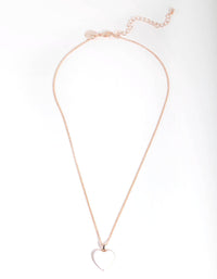 Rose Gold Enamel Heart Necklace - link has visual effect only