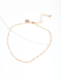 Gold Twisted Chain Choker - link has visual effect only