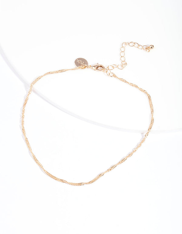 Gold Twisted Chain Choker