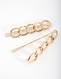 Gold Rope Hair Clip Pack - link has visual effect only