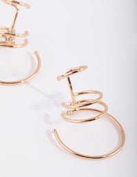 Gold Multi Hoop Cuff Earring Pack - link has visual effect only