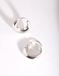 Silver Mini Chubby Huggie Earrings - link has visual effect only