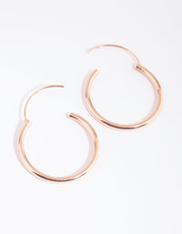 Rose Gold Plated Sterling Silver 25mm Thick Hoop Earrings - link has visual effect only