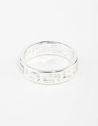 Silver Geometric Ring - link has visual effect only