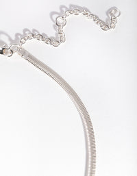 Silver Plated 35cm Flat Snake Necklace - link has visual effect only