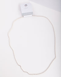 Silver Plated 60cm Rope Chain Necklace - link has visual effect only