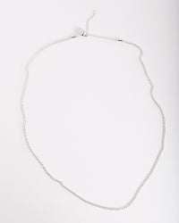 Silver Plated 60cm Rope Chain Necklace - link has visual effect only