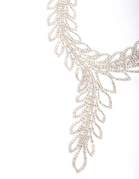 Silver Cupchain Leaf Y Necklace - link has visual effect only