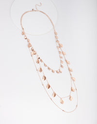 Rose Gold Layered Leaf Necklace - link has visual effect only