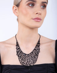 Black Lattice Cupchain Necklace - link has visual effect only