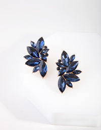 Gold Marquise Statement Stud Earrings - link has visual effect only