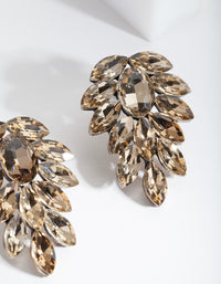 Antique Gold Jewel Leaf Earrings - link has visual effect only