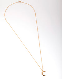 Gold Plated Sterling Silver Crescent Moon Necklace - link has visual effect only