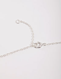 Sterling Silver Cubic Zirconia Padlock Necklace - link has visual effect only