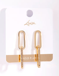 Gold Plated Drop Earrings - link has visual effect only