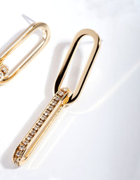 Gold Plated Drop Earrings - link has visual effect only