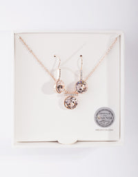 Rose Gold Diamond Simulant  Jewellery Set - link has visual effect only