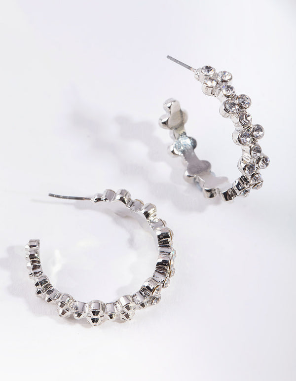 Diamante Hoop Earrings