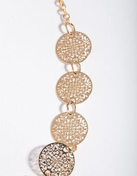 Gold Multi Filigree Disc Choker - link has visual effect only