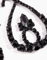 Black Multi Stone Teardrop Earrings - link has visual effect only