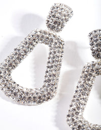 Diamante Mini Doorknocker Earrings - link has visual effect only