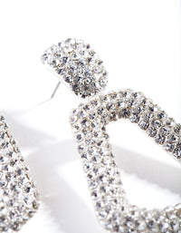 Diamante Mini Doorknocker Earrings - link has visual effect only