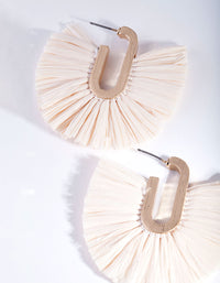 Raffia Fan Hoop Earrings - link has visual effect only