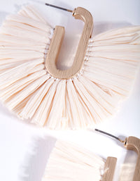 Raffia Fan Hoop Earrings - link has visual effect only