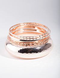 Rose Gold Molten Bangle 5-Pack - link has visual effect only