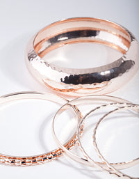 Rose Gold Molten Bangle 5-Pack - link has visual effect only