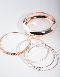 Rose Gold Molten Bangle 5-Pack - link has visual effect only