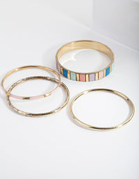 Multi Mixed Bangle 4-Pack - link has visual effect only