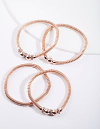 Rose Gold Mesh Bracelet 4-Pack - link has visual effect only