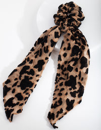 Brown Leopard Scrunchie Scarf - link has visual effect only